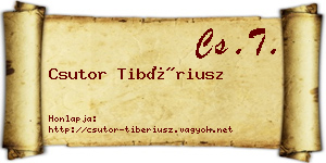 Csutor Tibériusz névjegykártya
